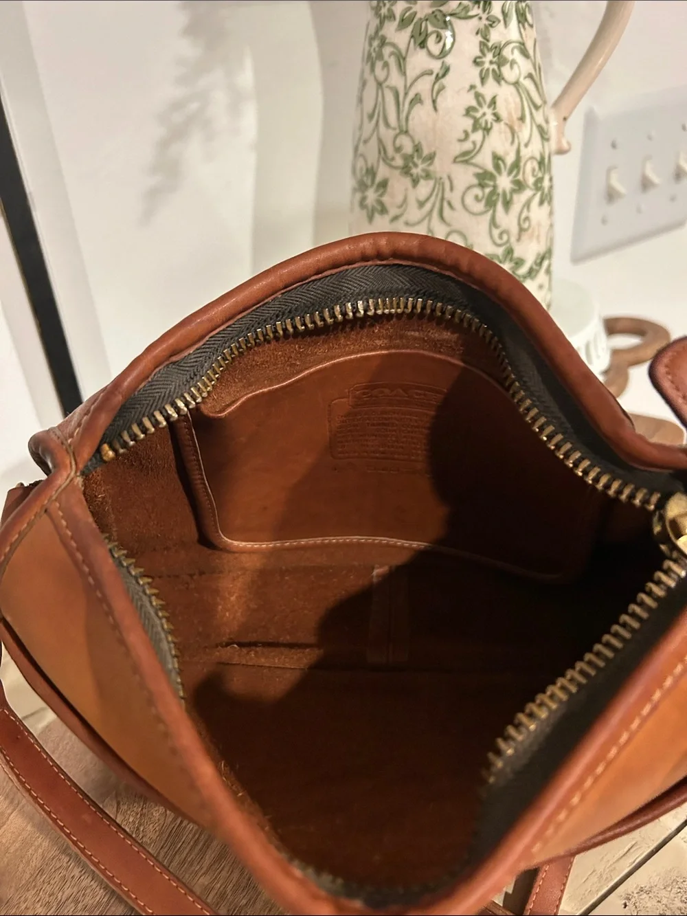 Coach Brown Leather Messenger Crossbody Bag